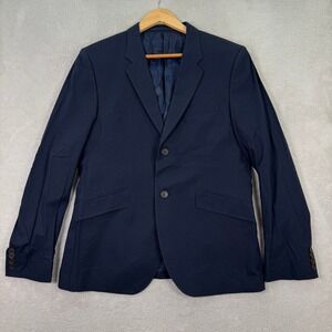 Acne Studios Wall Street Jacket Check Navy Wool Blazer Mens EU 50 US 40R Preppy